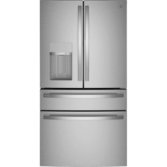 GE Profile - 27.9 Cu. Ft. 4-Door French Door Smart Refrigerator with Door-In-Door - Stainless Steel - display_model