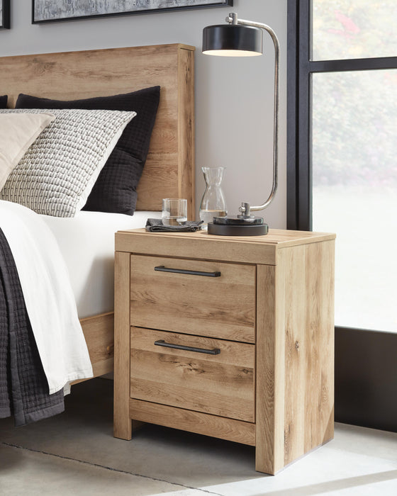 Hyanna Tan Brown Two Drawer Night Stand