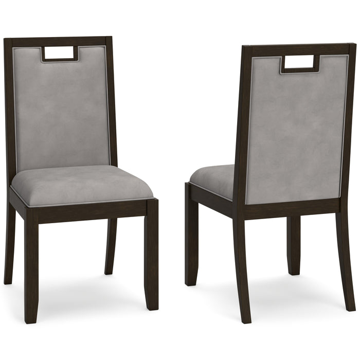 Hyndell Gray/Dark Brown Dining UPH Side Chair (Priced Per Item, Must Order 2, 4, 6, or 8)