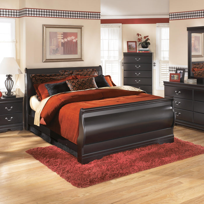 Huey Vineyard Black Huey Vineyard Queen Sleigh Bed