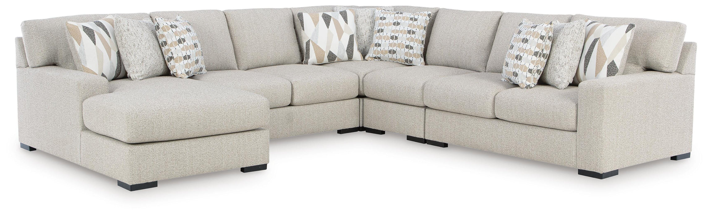 Laurelgrove Pebble Laurelgrove 5-Piece Sectional with Chaise