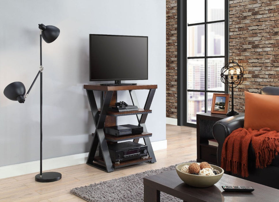 Whalen Furniture - Tower Stand for TVs Up to 32" - Medium Brown Cherry - display_model