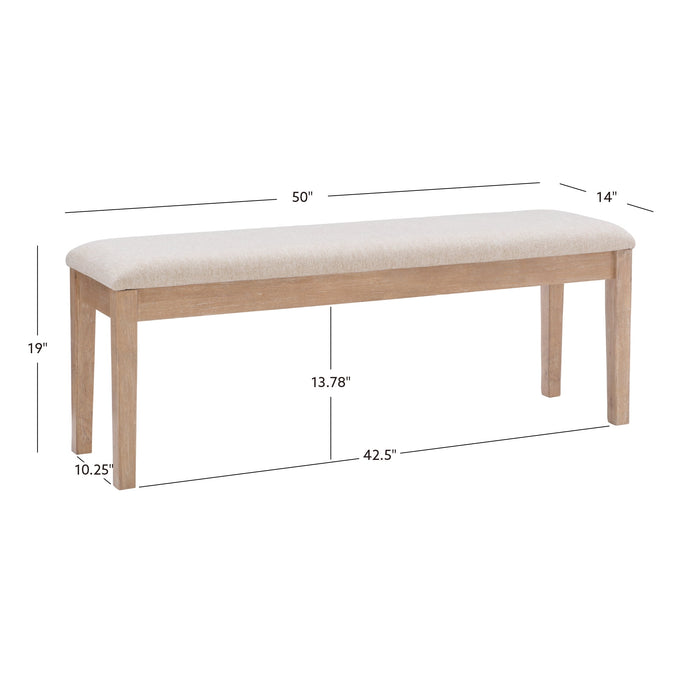 Powell Davini Bench, Natural - new