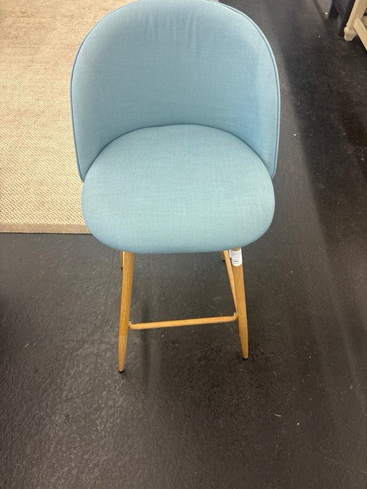 homy casa 26 counter height bar stools set of 2, swivel stools for kitchen island, lake blue - new