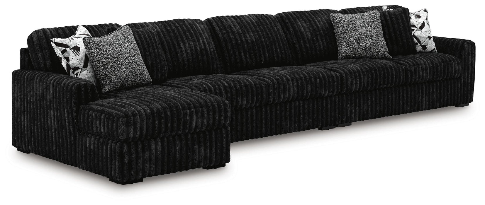 Midnight-Madness Onyx Midnight-Madness 3-Piece Sectional with Chaise