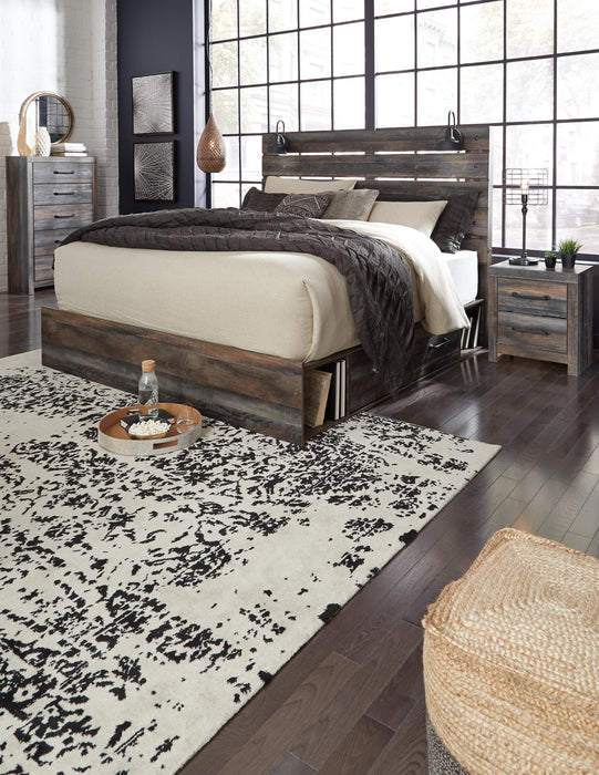 Drystan Multi Drystan King Panel Bed with 4 Storage Drawers