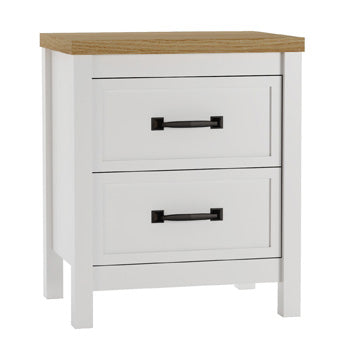 Kerisden White/Brown Two Drawer Night Stand