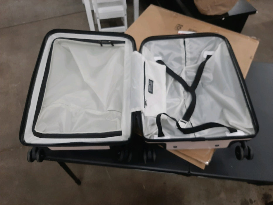 Travelers Club 2pc Rolling Hard Case Travel Luggage Set with Extra Wide Telescopic Handle , Blush - new