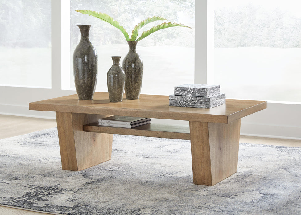 Kristiland Light Brown Rectangular Cocktail Table
