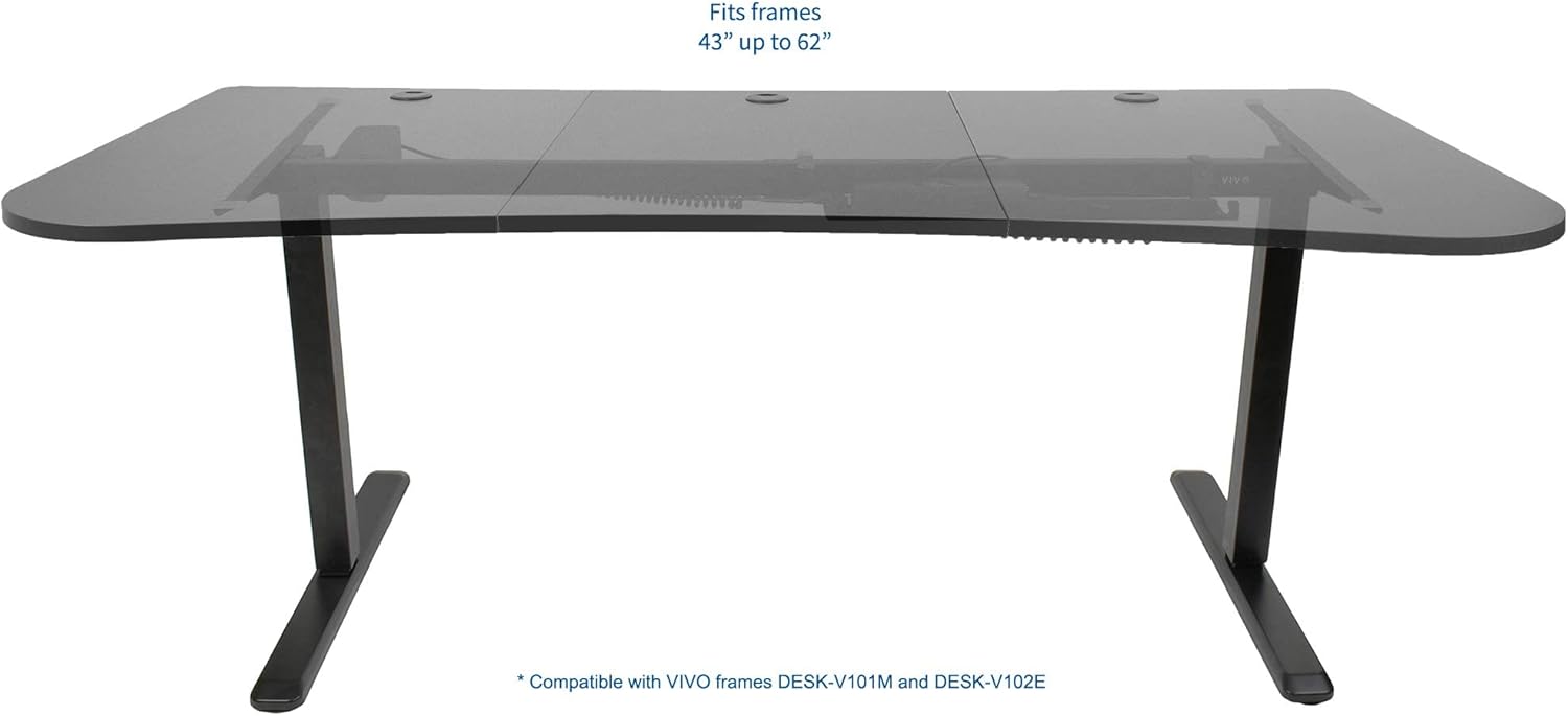 VIVO 63 x 32 inch Universal Table Top for Standard and Sit to Stand Height Adjustable Home and Office Desk Frames, Black Desktop, DESK-TOP1B - display_model