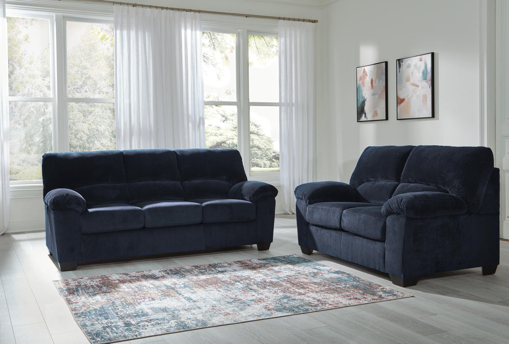 SimpleJoy Navy SimpleJoy Sofa and Loveseat