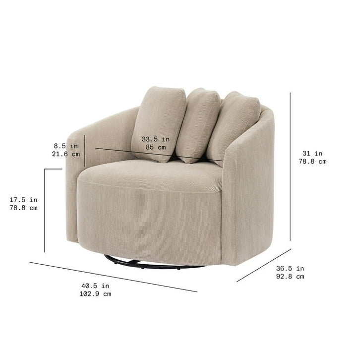 Beautiful Drew Chair by Drew Barrymore, Fawn Cord - open_box