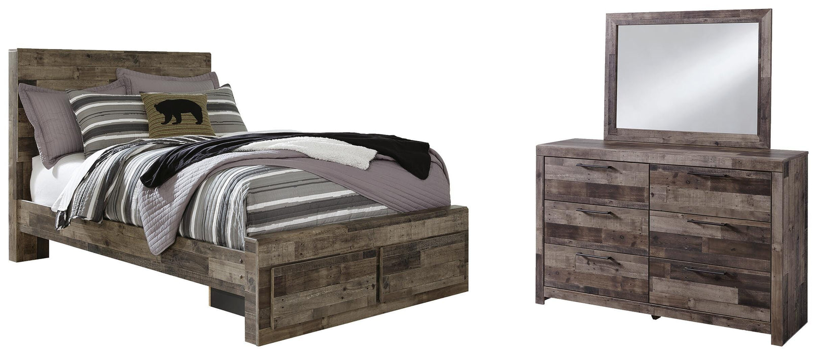 Derekson Multi Gray Bedroom Collection