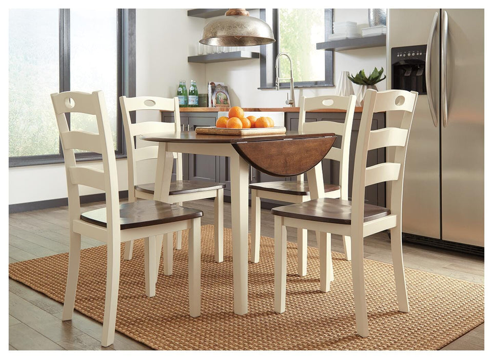 Woodanville Cream/Brown Woodanville Dining Table and 4 Chairs