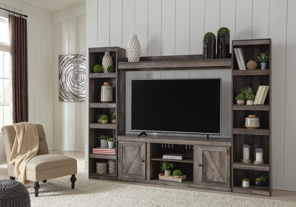 Wynnlow Gray Wynnlow 4-Piece Entertainment Center