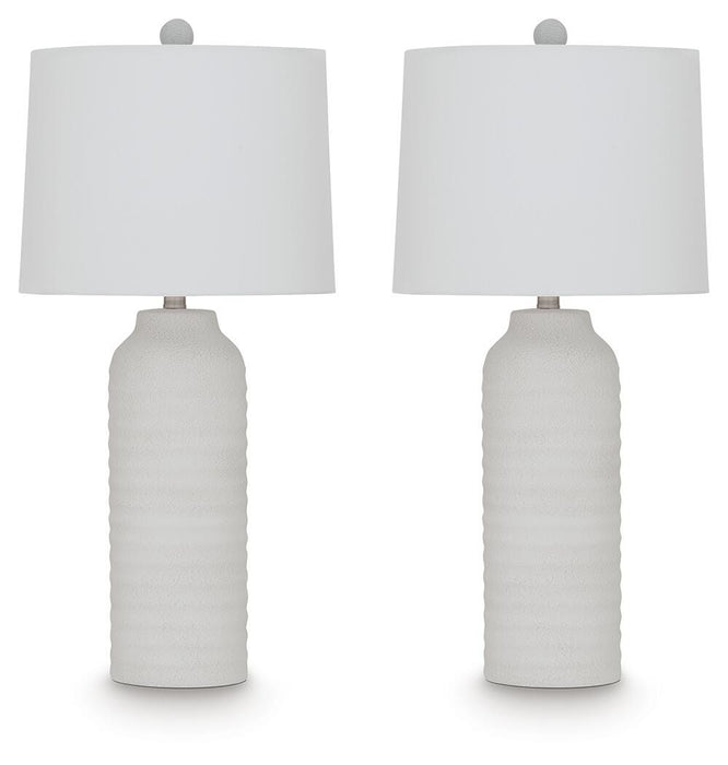 Vauville White Poly Table Lamp (Priced Per Item, Must Order 2, 4, 6, or 8)
