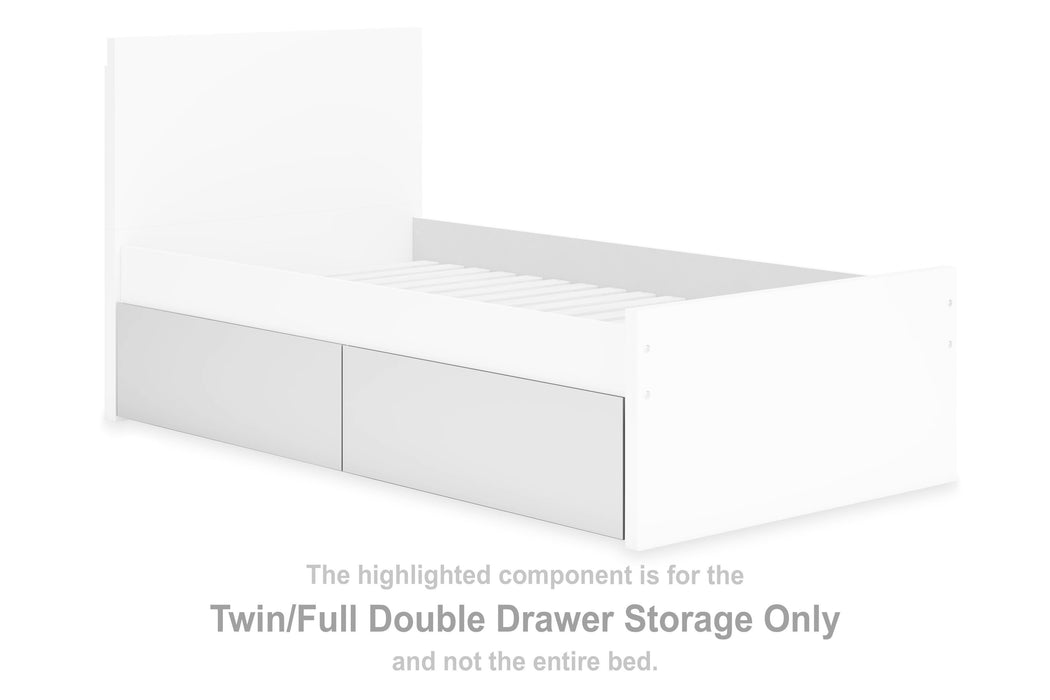 Onita White T/F Double Drawer Storage
