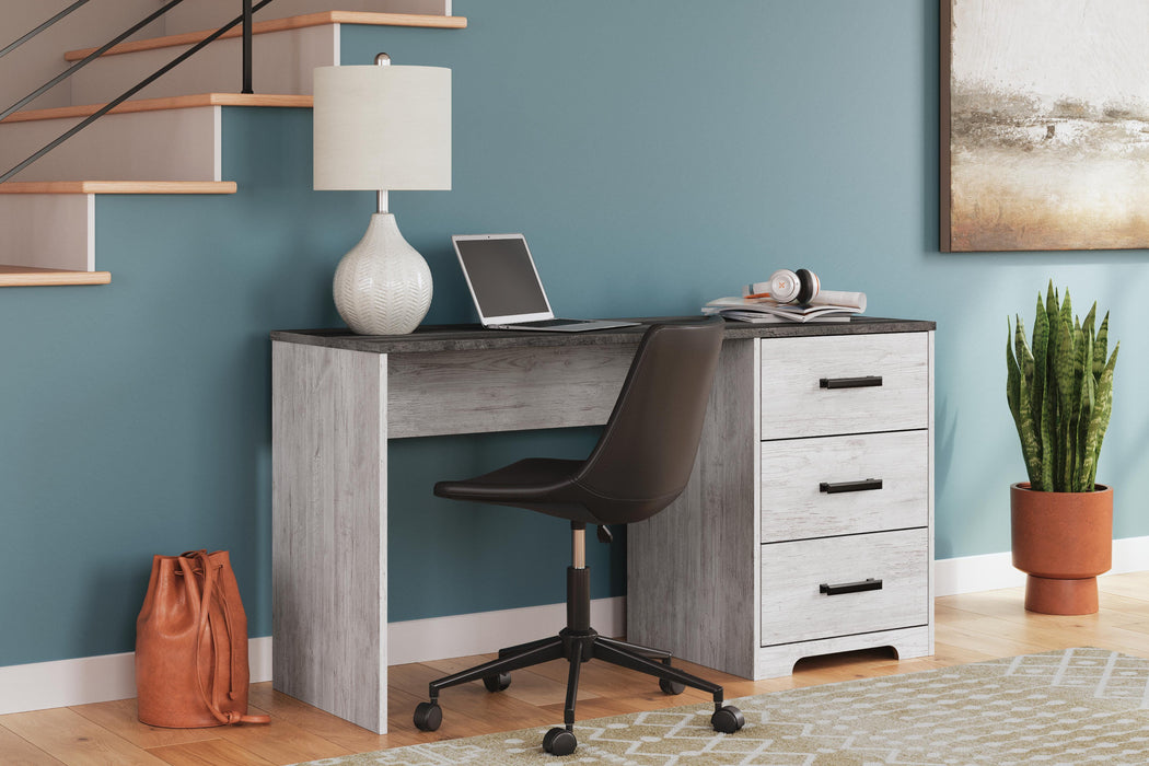 Shawburn White/Dark Charcoal Gray Home Office Desk