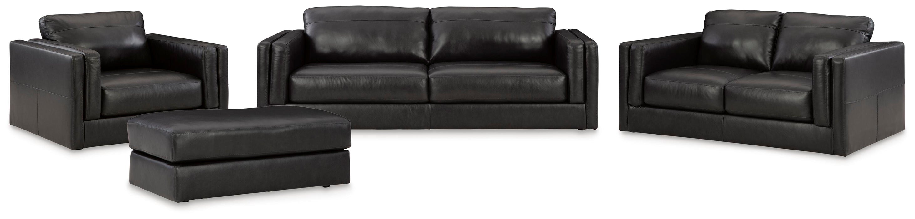 Amiata Onyx Amiata Sofa, Loveseat, Chair and Ottoman