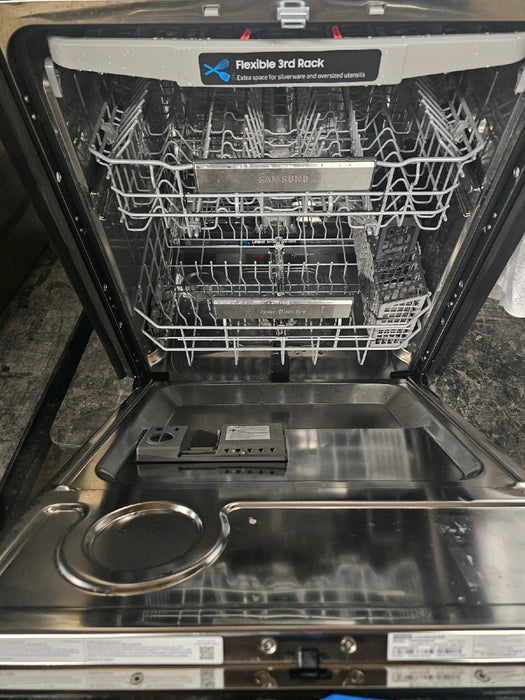 Samsung - 24" AutoRelease Dry Smart Built-In Stainless Steel Tub Dishwasher with 3rd Rack, Linear Wash, 39dBA - Black stainless steel - open_box