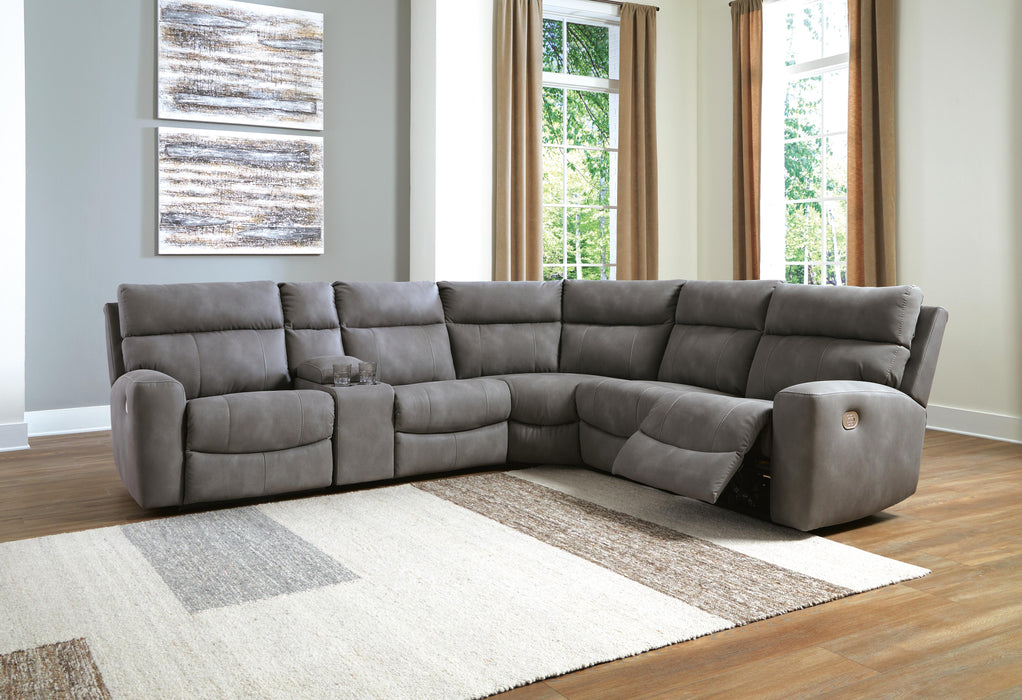Next-Gen Durapella Slate Next-Gen Durapella 6-Piece Power Reclining Sectional