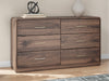 Hollinaze Walnut Brown Dresser