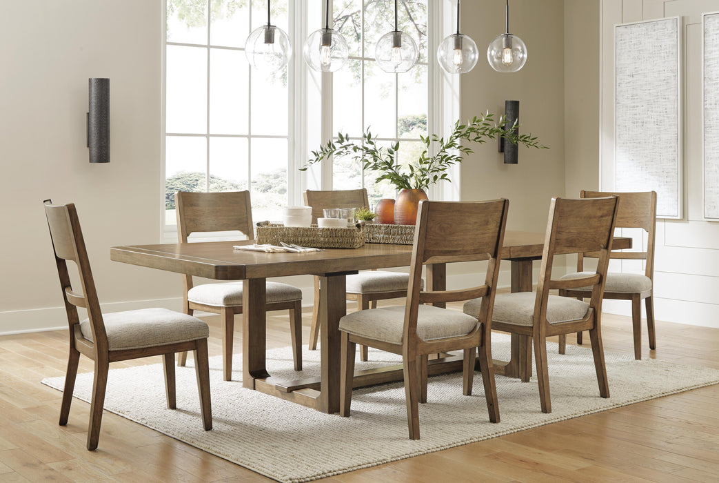 Cabalynn Light Brown Cabalynn Dining Table and 6 Chairs