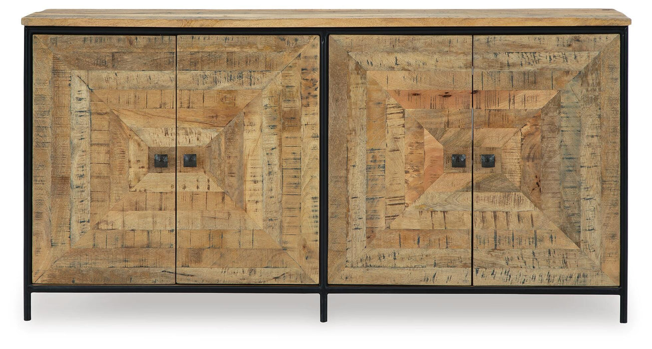 Camney Brown/Black Accent Cabinet