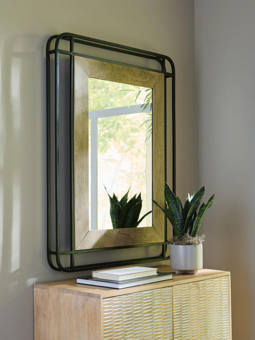 Beelman Black/Brown Accent Mirror