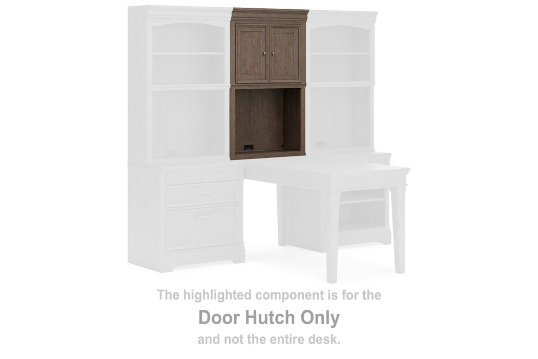 Janismore Weathered Gray Door Hutch