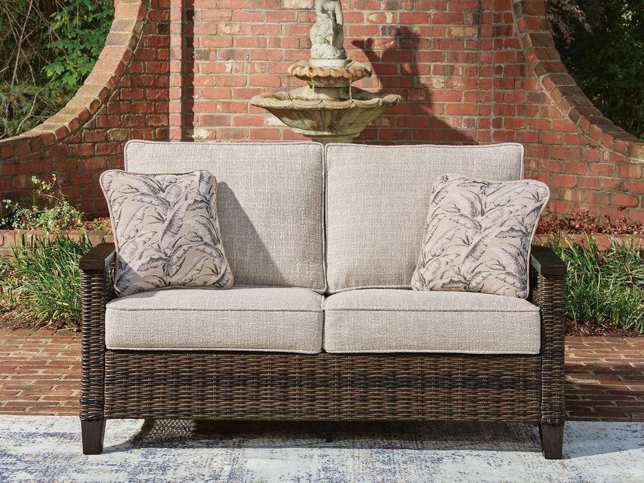 Drakes Beach Dark Brown Loveseat w/Cushion