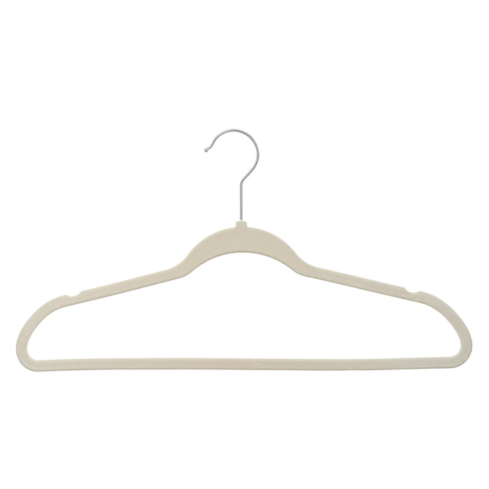 Better Homes & Gardens Non-Slip Velvet Adult Clothing Hangers, Beige, 30 Count - new