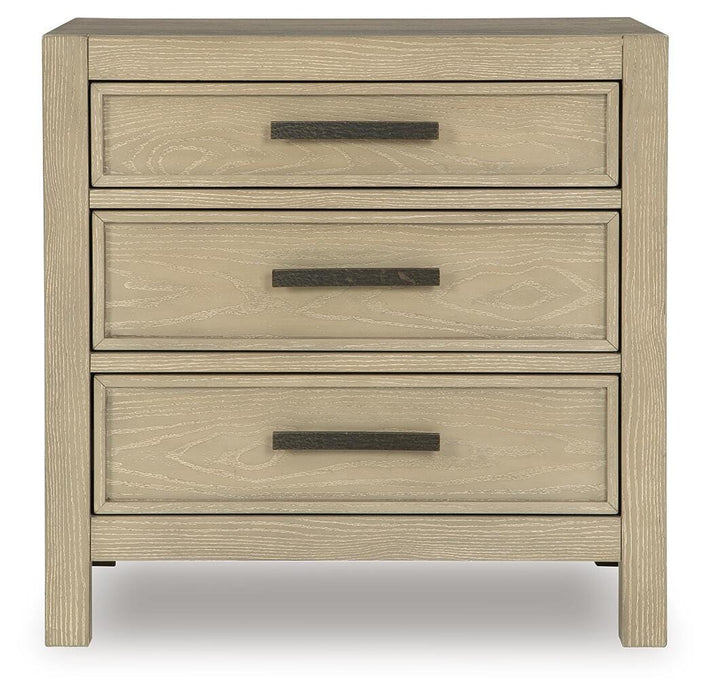 Calmoro Gray Three Drawer Night Stand