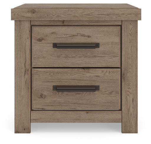 Garistyn Light Brown Two Drawer Night Stand