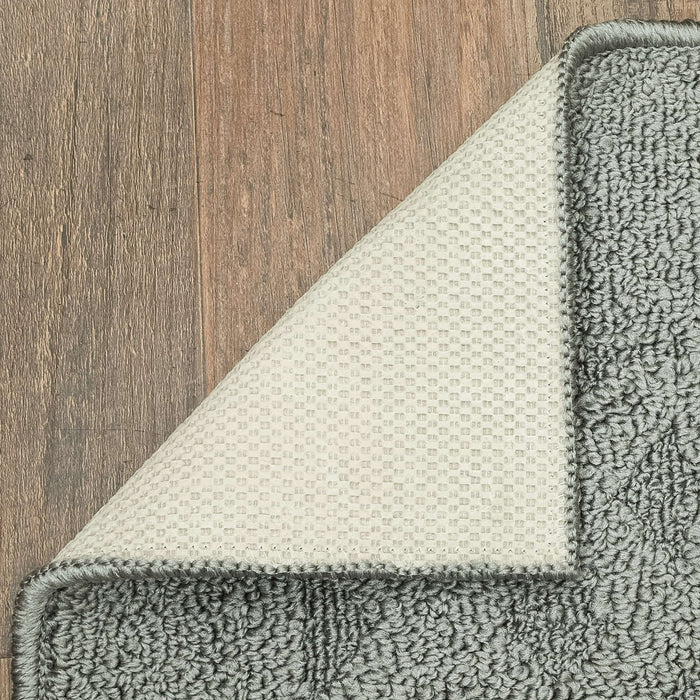 Mainstays Dylan Solid Diamond Olefin Pewter Gray Indoor Area Rug - open_box