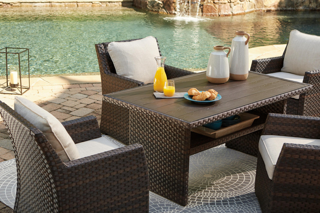 Easy Isle Dark Brown/Beige RECT Multi-Use Table