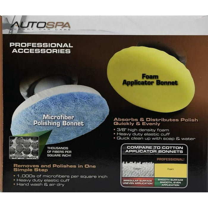 AutoSpa 10" Orbital Car Suerface Polisher with Bonus Bonnets, 94001ASWDI - use_like_new