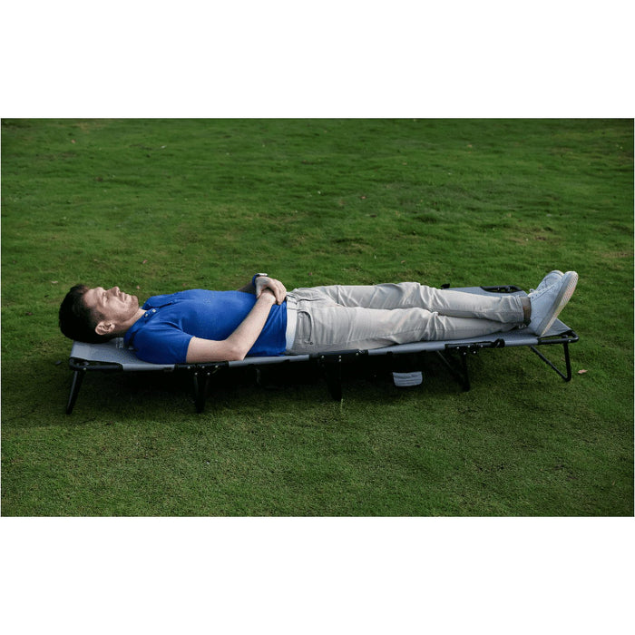 Ozark Trail Camping Folding with Easy Setup Cot, Gray, Adult,75.6in x 25 in x 8.46in, Polyester - new