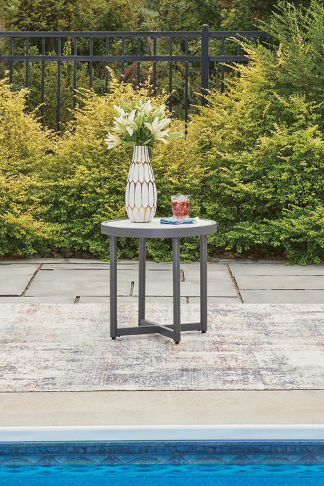 North Island Gray Round End Table