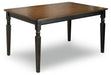 Owingsville Black/Brown Rectangular Dining Room Table