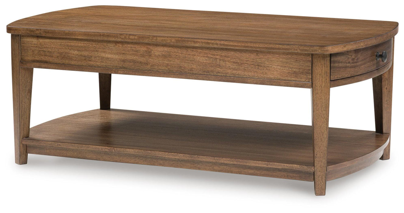 Burkbyer Brown Rectangular Cocktail Table