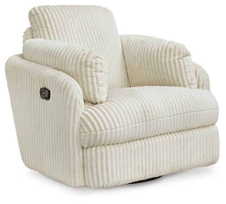 Tie-Breaker Ivory Swivel Glider Recliner