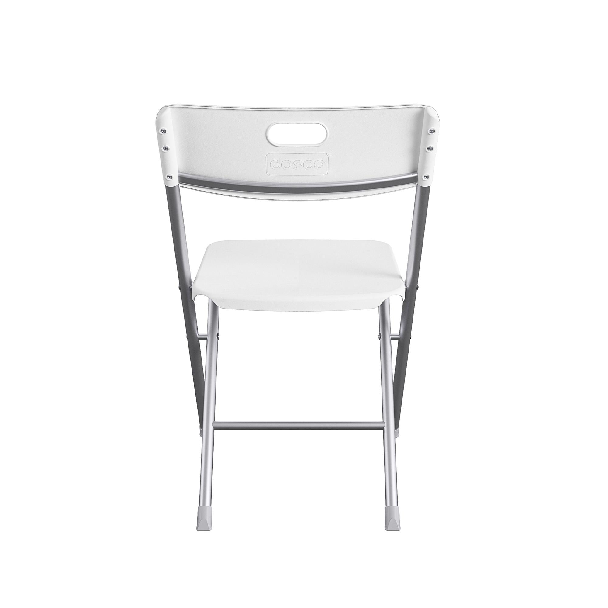 Mainstays Resin Seat & Back Folding Chair, White, 4-Pack - open_box