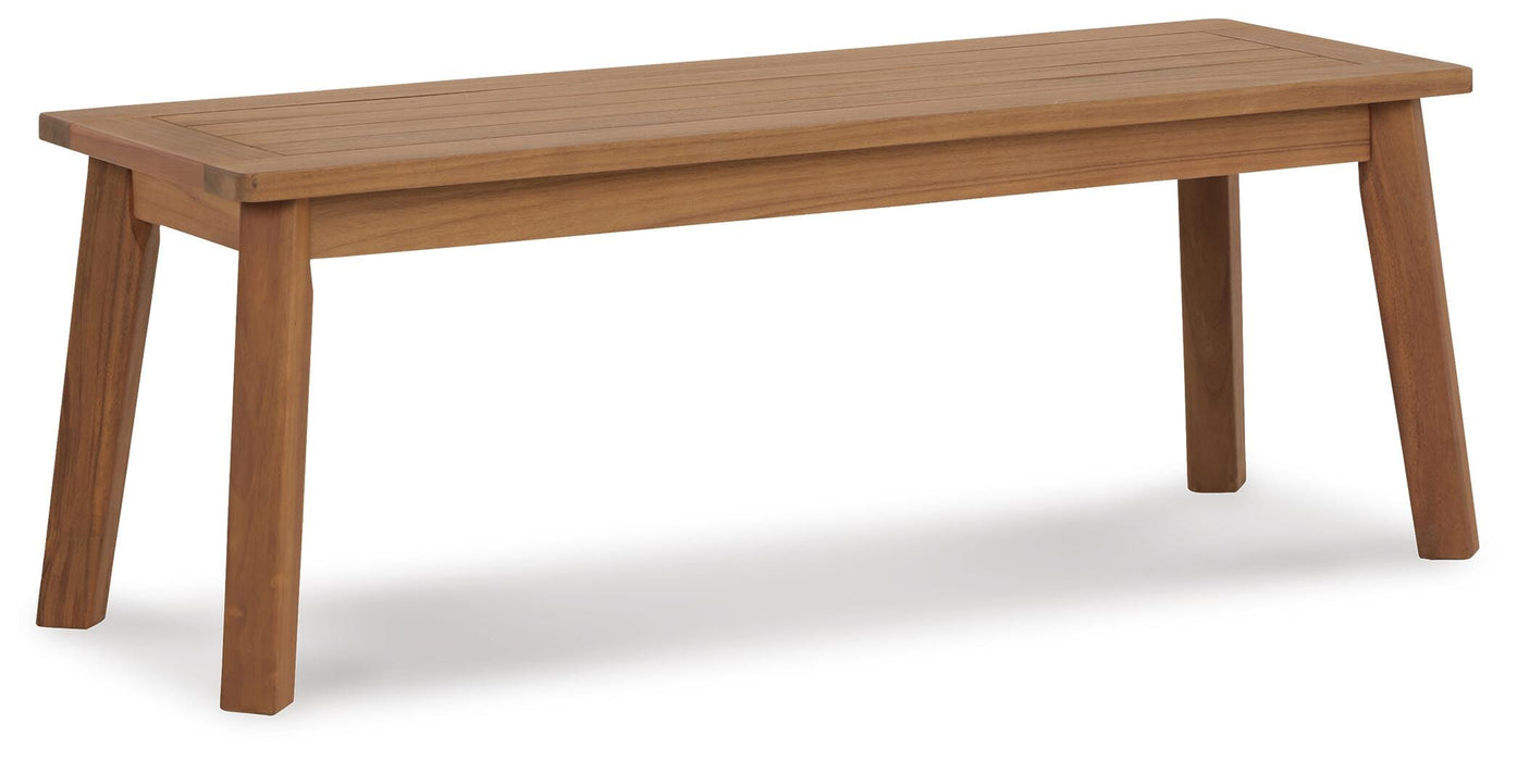 Janiyah Light Brown Bench