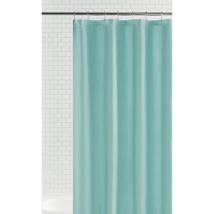 Mainstays Classic Mint Water-Repellent Embossed Microfiber Fabric Shower Liner, 70" x 72" - new