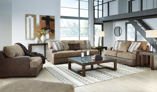 Alesbury Chocolate Alesbury Sofa, Loveseat, Chair and Ottoman