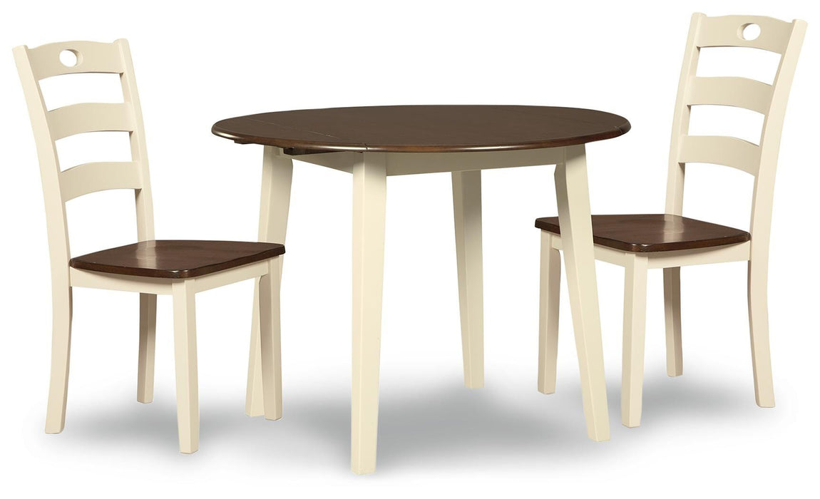 Woodanville Cream/Brown Woodanville Dining Table and 2 Chairs