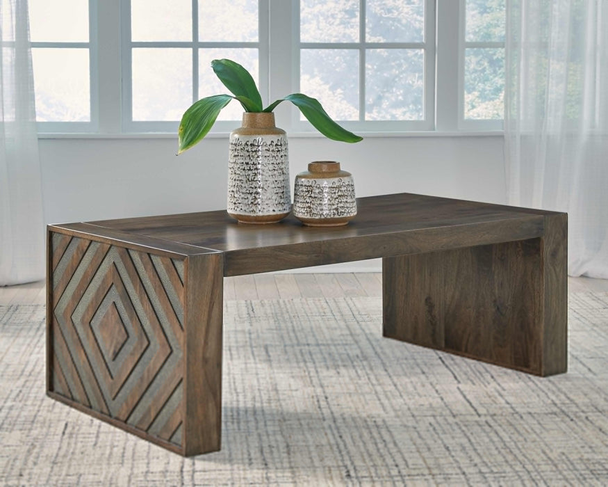 Dreggan Brown Rectangular Cocktail Table