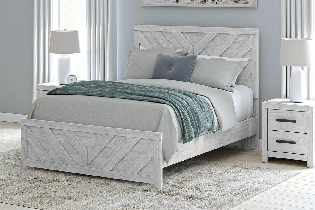 Cayboni Whitewash Cayboni Queen Panel Bed
