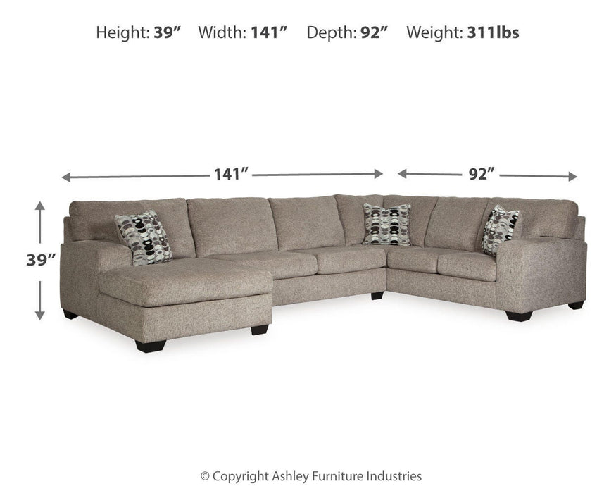Ballinasloe Platinum Ballinasloe 3-Piece Sectional with Chaise